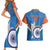 Custom India Cricket Couples Matching Short Sleeve Bodycon Dress and Hawaiian Shirt 2nd Champions World Cup Men In Blue - Wonder Print Shop