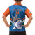 Custom India Cricket Family Matching Off The Shoulder Long Sleeve Dress and Hawaiian Shirt 2nd Champions World Cup Men In Blue - Wonder Print Shop