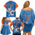 Custom India Cricket Family Matching Off Shoulder Short Dress and Hawaiian Shirt 2nd Champions World Cup Men In Blue - Wonder Print Shop