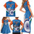 Custom India Cricket Family Matching Short Sleeve Bodycon Dress and Hawaiian Shirt 2nd Champions World Cup Men In Blue - Wonder Print Shop