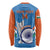 Custom India Cricket Long Sleeve Shirt 2nd Champions World Cup Men In Blue - Wonder Print Shop