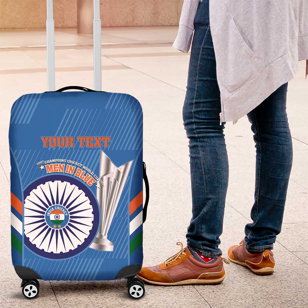 Custom India Cricket Luggage Cover 2nd Champions World Cup Men In Blue - Wonder Print Shop