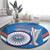 Custom India Cricket Round Carpet 2nd Champions World Cup Men In Blue