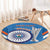 Custom India Cricket Round Carpet 2nd Champions World Cup Men In Blue