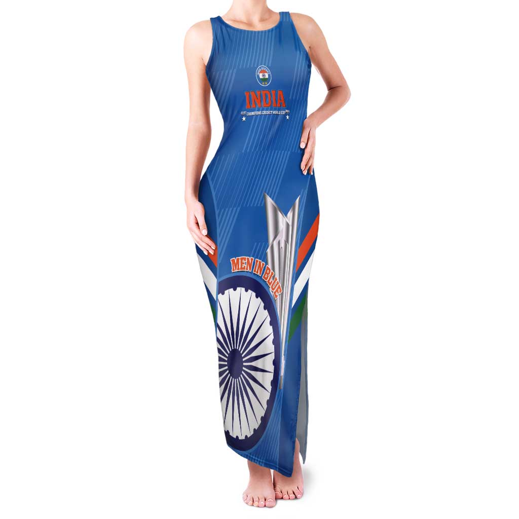 Custom India Cricket Tank Maxi Dress 2nd Champions World Cup Men In Blue