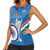 Custom India Cricket Women Sleeveless Polo Shirt 2nd Champions World Cup Men In Blue - Wonder Print Shop