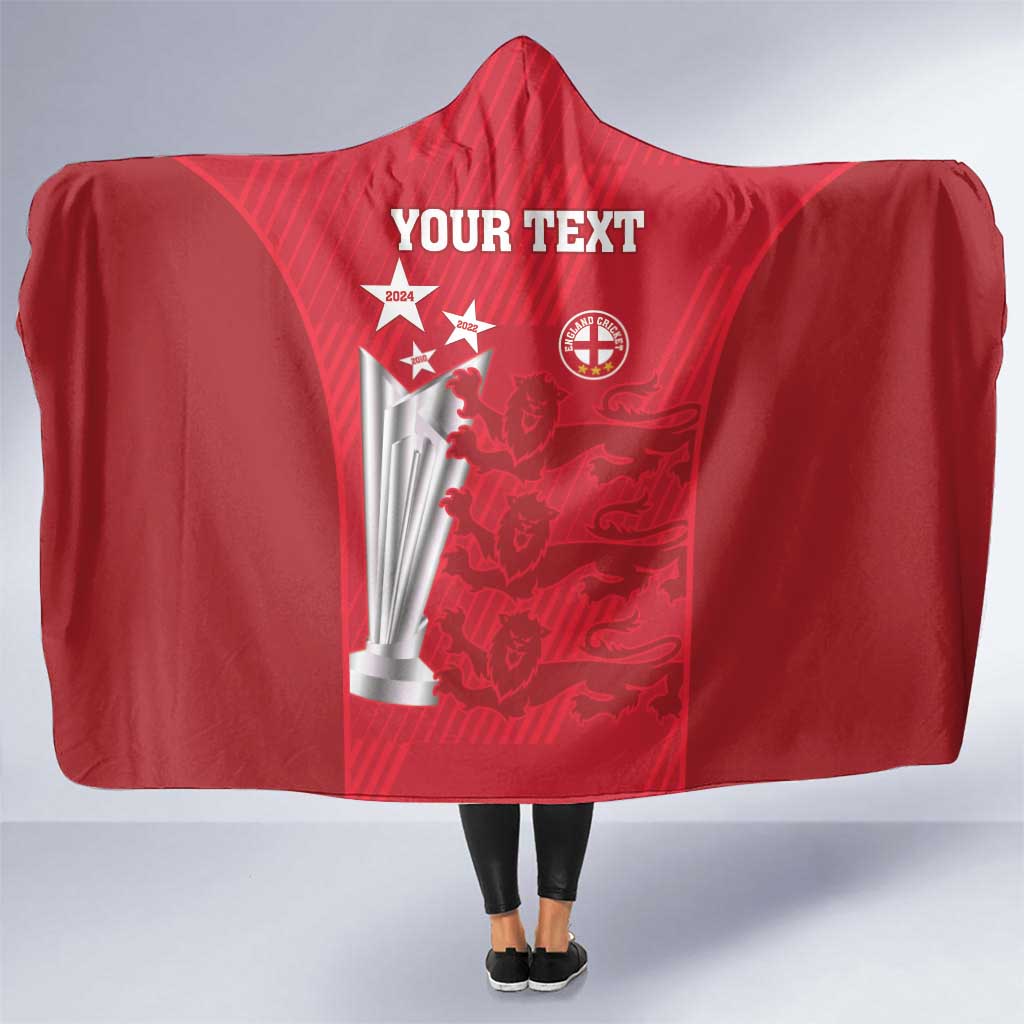 Custom England Cricket Hooded Blanket 3rd Champions World Cup Proud