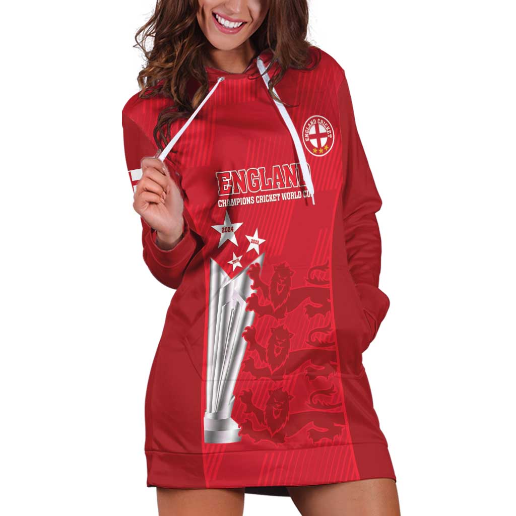 Custom England Cricket Hoodie Dress 3rd Champions World Cup Proud - Wonder Print Shop