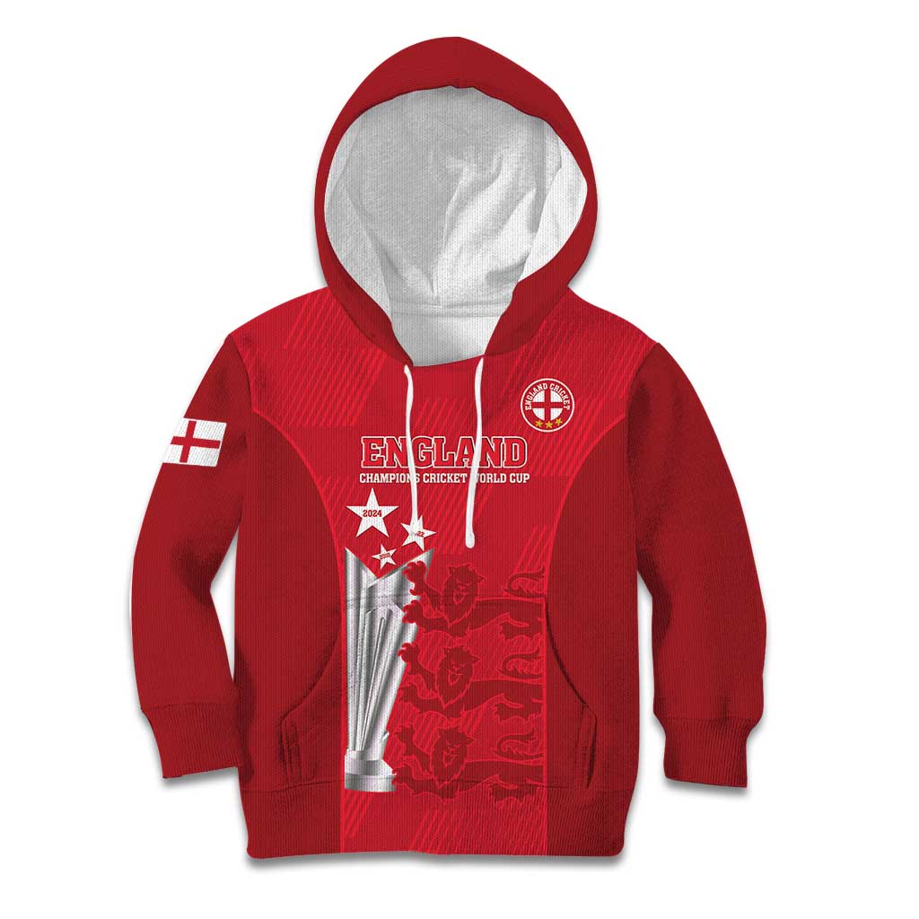 Custom England Cricket Kid Hoodie 3rd Champions World Cup Proud - Wonder Print Shop