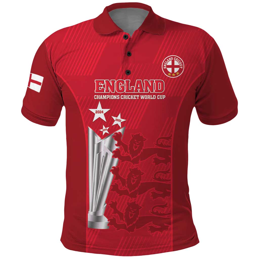 Custom England Cricket Polo Shirt 3rd Champions World Cup Proud - Wonder Print Shop