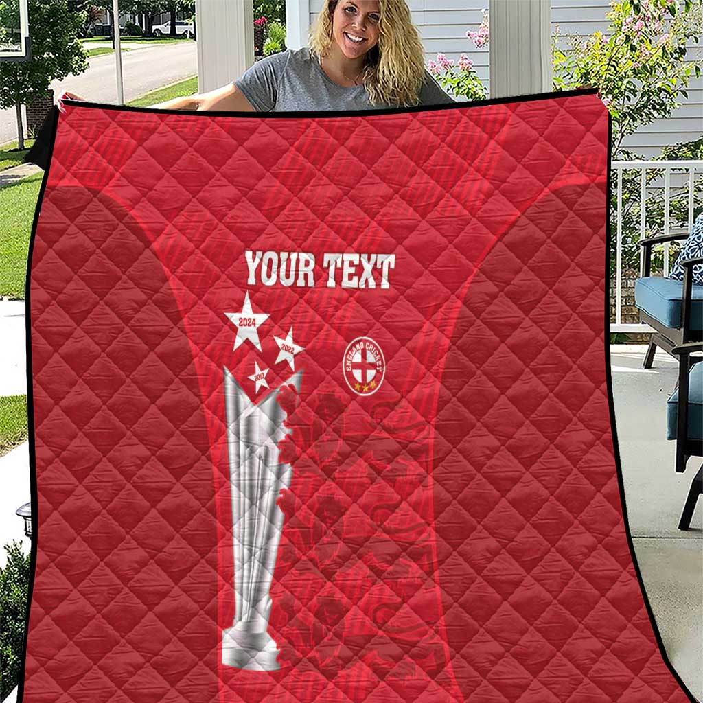 Custom England Cricket Quilt 3rd Champions World Cup Proud