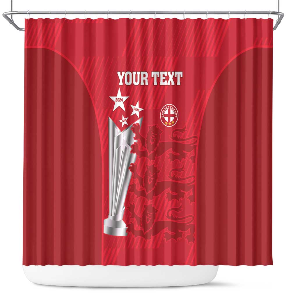 Custom England Cricket Shower Curtain 3rd Champions World Cup Proud