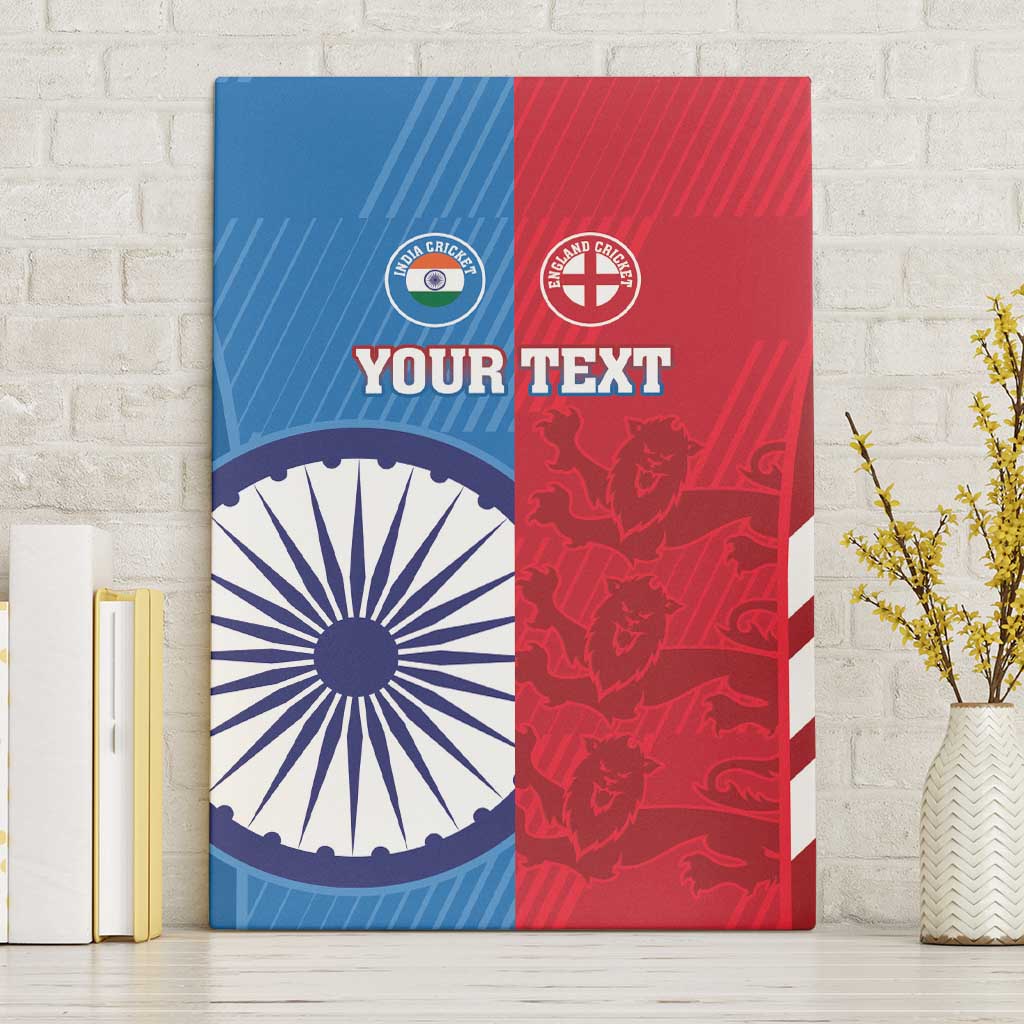 Custom India And England Cricket Canvas Wall Art 2024 Together Dynamic Version - Wonder Print Shop