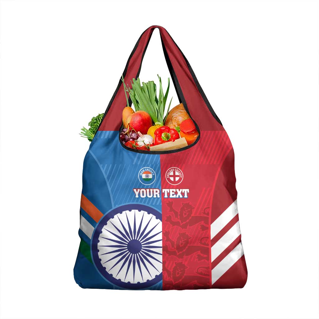 Custom India And England Cricket Grocery Bag Together Dynamic Version