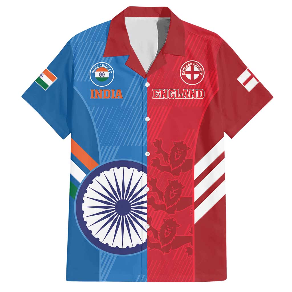 Custom India And England Cricket Hawaiian Shirt 2024 Together Dynamic Version - Wonder Print Shop