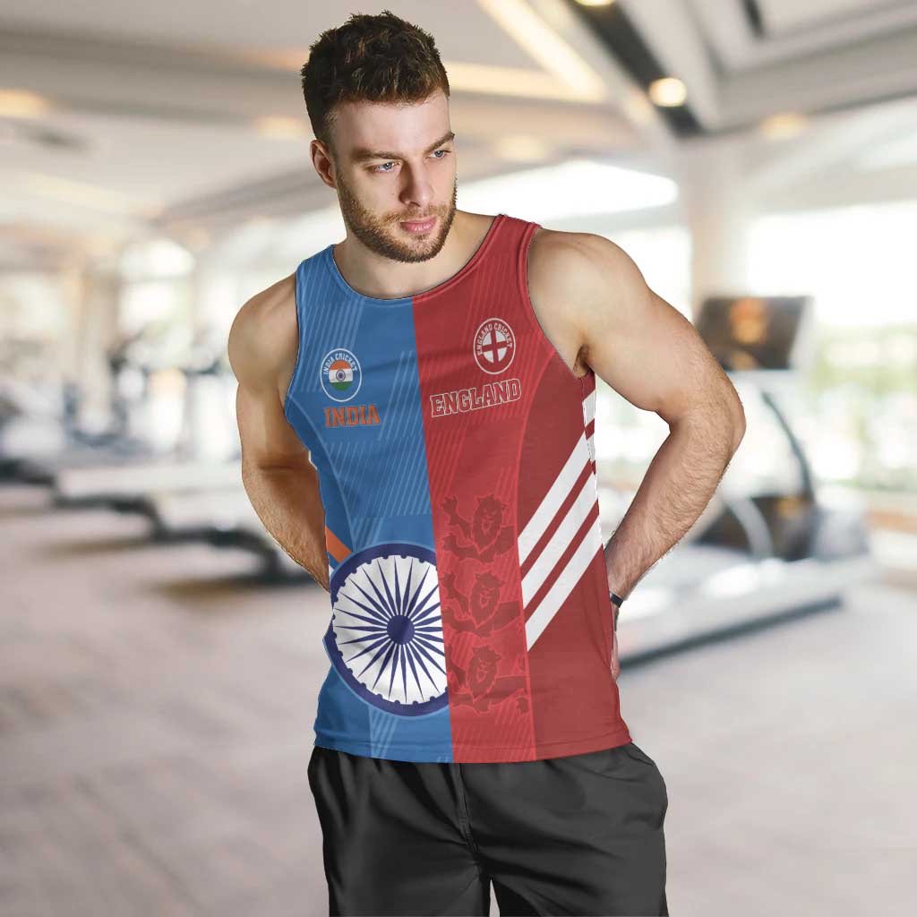 Custom India And England Cricket Men Tank Top 2024 Together Dynamic Version - Wonder Print Shop