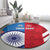 Custom India And England Cricket Round Carpet 2024 Together Dynamic Version