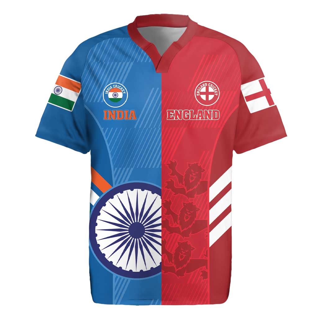 Custom India And England Cricket Rugby Jersey 2024 Together Dynamic Version