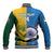 Custom India And South Africa Cricket Baseball Jacket 2024 Together Dynamic Version - Wonder Print Shop