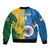 Custom India And South Africa Cricket Bomber Jacket 2024 Together Dynamic Version - Wonder Print Shop