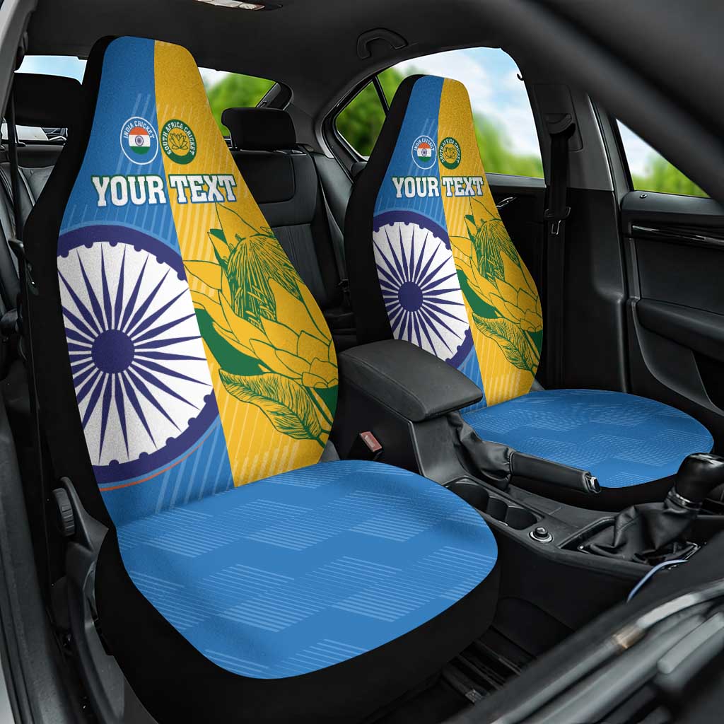 Custom India And South Africa Cricket Car Seat Cover 2024 Together Dynamic Version - Wonder Print Shop