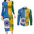 Custom India And South Africa Cricket Couples Matching Long Sleeve Bodycon Dress and Long Sleeve Button Shirt 2024 Together Dynamic Version - Wonder Print Shop