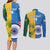 Custom India And South Africa Cricket Couples Matching Long Sleeve Bodycon Dress and Long Sleeve Button Shirt 2024 Together Dynamic Version - Wonder Print Shop