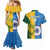 Custom India And South Africa Cricket Couples Matching Mermaid Dress and Hawaiian Shirt 2024 Together Dynamic Version - Wonder Print Shop