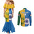 Custom India And South Africa Cricket Couples Matching Mermaid Dress and Long Sleeve Button Shirt 2024 Together Dynamic Version