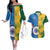 Custom India And South Africa Cricket Couples Matching Off The Shoulder Long Sleeve Dress and Hawaiian Shirt 2024 Together Dynamic Version - Wonder Print Shop