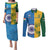 Custom India And South Africa Cricket Couples Matching Puletasi and Long Sleeve Button Shirt 2024 Together Dynamic Version - Wonder Print Shop