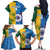 Custom India And South Africa Cricket Family Matching Off The Shoulder Long Sleeve Dress and Hawaiian Shirt 2024 Together Dynamic Version - Wonder Print Shop