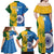 Custom India And South Africa Cricket Family Matching Off Shoulder Maxi Dress and Hawaiian Shirt 2024 Together Dynamic Version - Wonder Print Shop