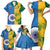 Custom India And South Africa Cricket Family Matching Short Sleeve Bodycon Dress and Hawaiian Shirt 2024 Together Dynamic Version - Wonder Print Shop