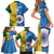 Custom India And South Africa Cricket Family Matching Short Sleeve Bodycon Dress and Hawaiian Shirt 2024 Together Dynamic Version - Wonder Print Shop