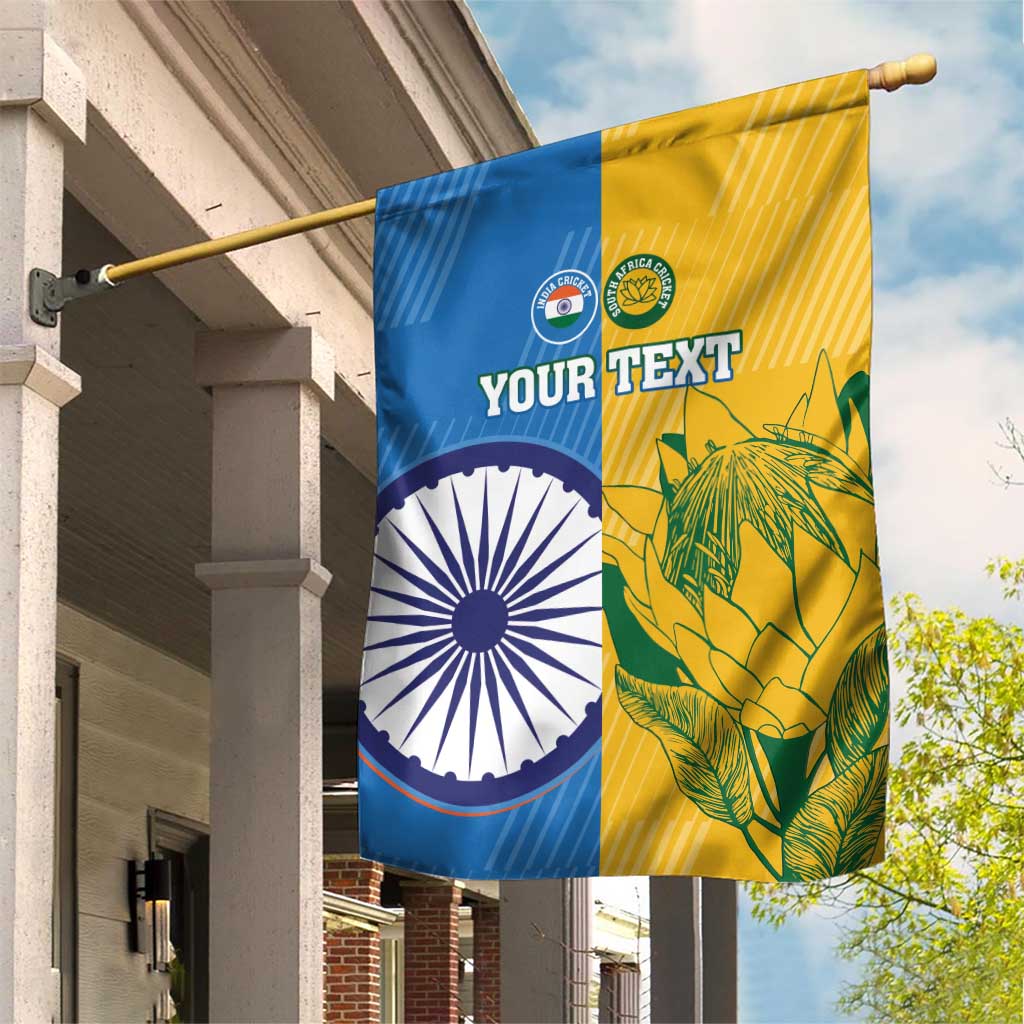 Custom India And South Africa Cricket Garden Flag 2024 Together Dynamic Version - Wonder Print Shop