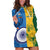 Custom India And South Africa Cricket Hoodie Dress 2024 Together Dynamic Version - Wonder Print Shop