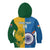 Custom India And South Africa Cricket Kid Hoodie 2024 Together Dynamic Version - Wonder Print Shop