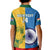 Custom India And South Africa Cricket Kid Polo Shirt 2024 Together Dynamic Version - Wonder Print Shop