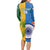 Custom India And South Africa Cricket Long Sleeve Bodycon Dress 2024 Together Dynamic Version - Wonder Print Shop