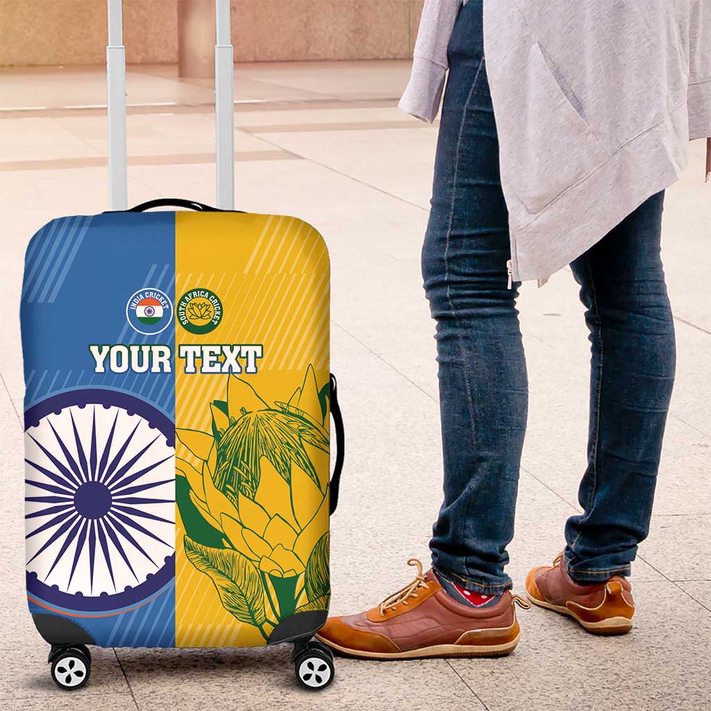 Custom India And South Africa Cricket Luggage Cover 2024 Together Dynamic Version - Wonder Print Shop