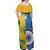 Custom India And South Africa Cricket Off Shoulder Maxi Dress 2024 Together Dynamic Version - Wonder Print Shop