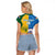 Custom India And South Africa Cricket Raglan Cropped T Shirt 2024 Together Dynamic Version