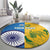 Custom India And South Africa Cricket Round Carpet 2024 Together Dynamic Version