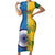 Custom India And South Africa Cricket Short Sleeve Bodycon Dress 2024 Together Dynamic Version