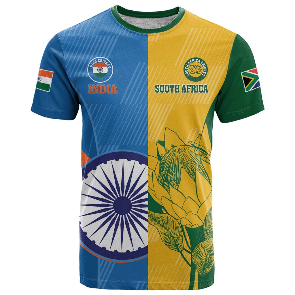 Custom India And South Africa Cricket T Shirt 2024 Together Dynamic Version