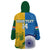 Custom India And South Africa Cricket Wearable Blanket Hoodie 2024 Together Dynamic Version