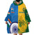 Custom India And South Africa Cricket Wearable Blanket Hoodie 2024 Together Dynamic Version