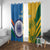 Custom India And South Africa Cricket Window Curtain 2024 Together Dynamic Version