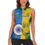 Custom India And South Africa Cricket Women Sleeveless Polo Shirt 2024 Together Dynamic Version